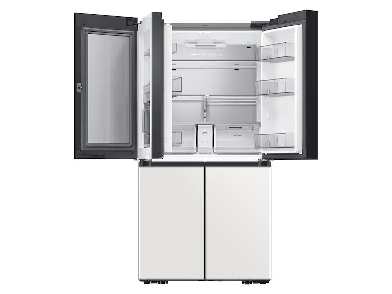 Samsung RF29A967535 29 Cu. Ft. Smart Bespoke 4-Door Flex™ Refrigerator With Customizable Panel Colors In White Glass