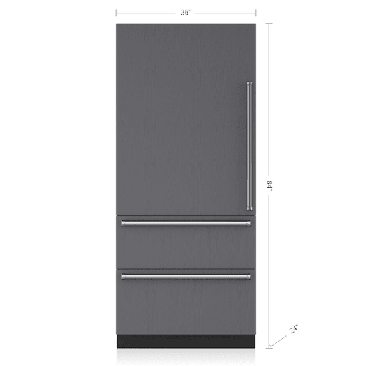Sub-Zero IT36CILH 36" Designer Over-And-Under Refrigerator/Freezer With Ice Maker - Panel Ready