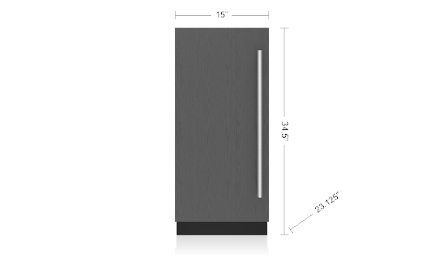 Sub-Zero DEU1550BL 15" Designer Undercounter Beverage Center With Solid Door - Panel Ready