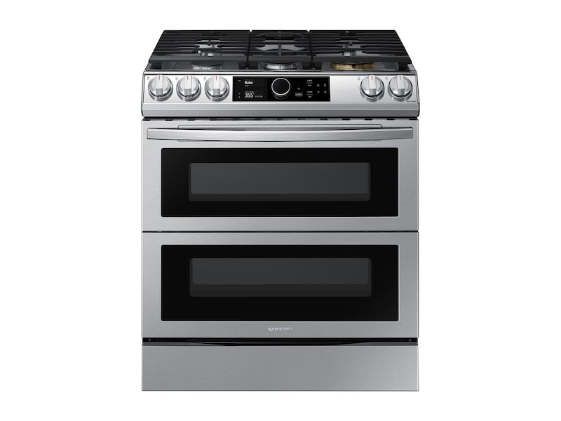 Samsung NX60T8751SS 6.0 Cu. Ft. Flex Duo™ Front Control Slide-In Gas Range With Smart Dial, Air Fry & Wi-Fi In Stainless Steel