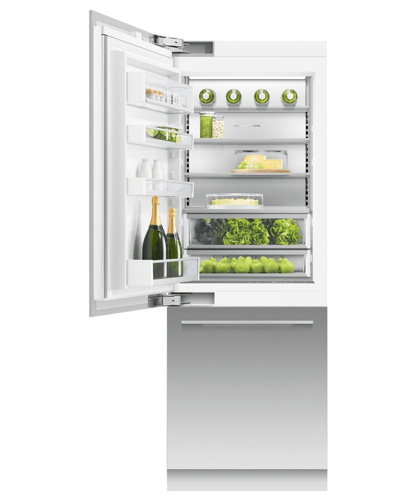 Fisher & Paykel RS3084WRUK1 Integrated Refrigerator Freezer, 30", Ice & Water