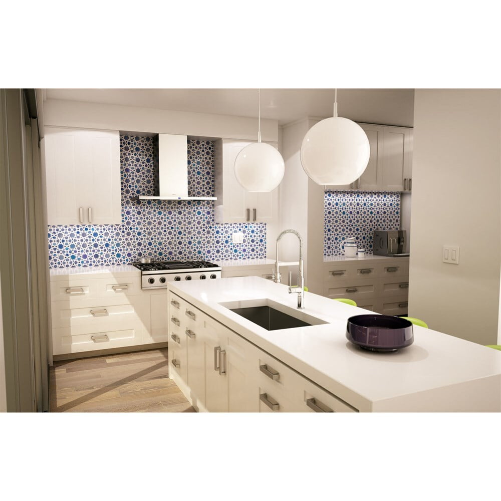 Zephyr ZMOM90AS 36" Modena Wall Hood With 715 Cfm Blower, 5 Speed Levels, Act