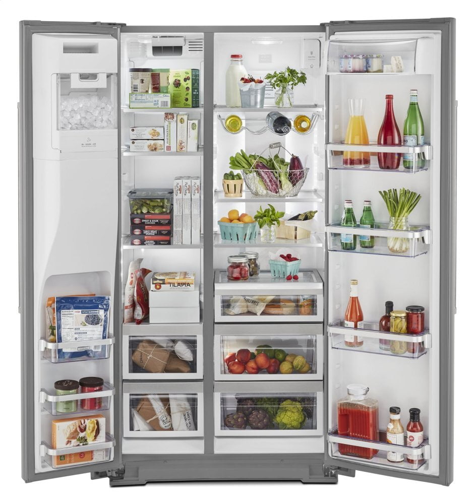 Kitchenaid KRSC703HPS 22.6 Cu Ft. Counter-Depth Side-By-Side Refrigerator With Exterior Ice And Water And Printshield&#8482; Finish - Stainless Steel With Printshield&#8482; Finish