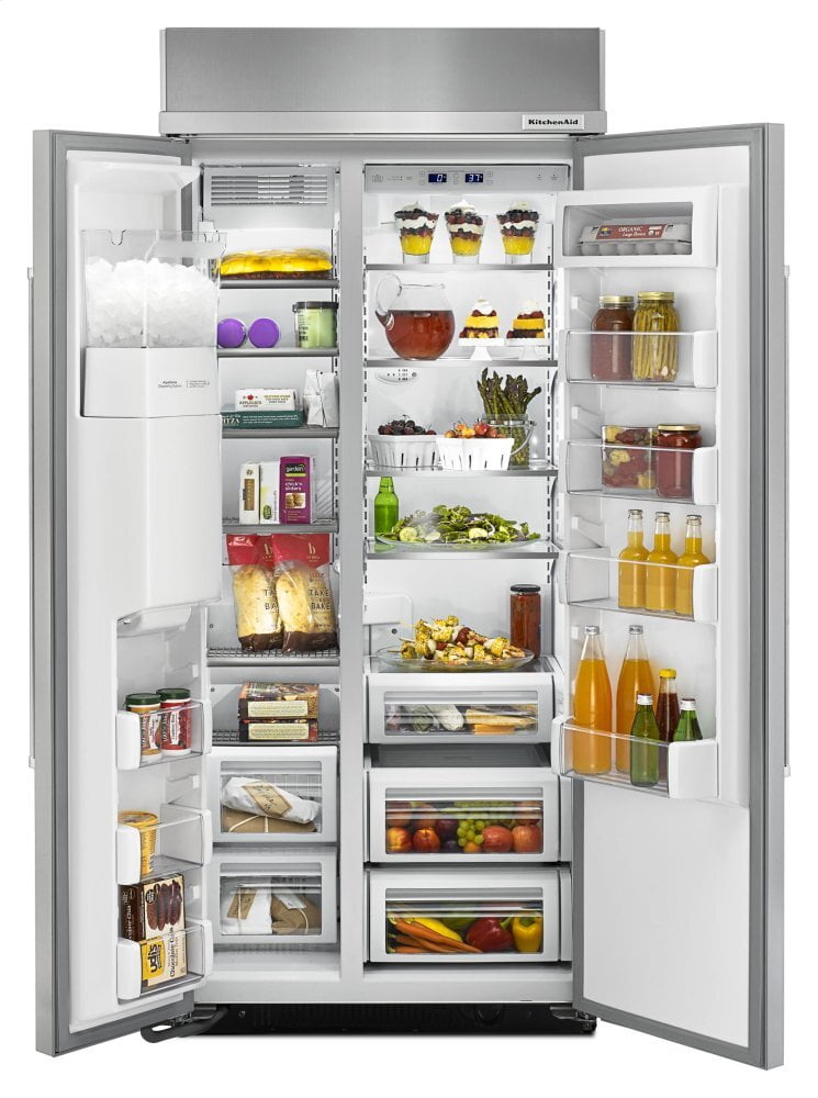 Kitchenaid KBSD606ESS 20.8 Cu Ft 36-Inch Width Built-In Side-By-Side Refrigerator With Printshield&#8482; Finish - Stainless Steel With Printshield&#8482; Finish