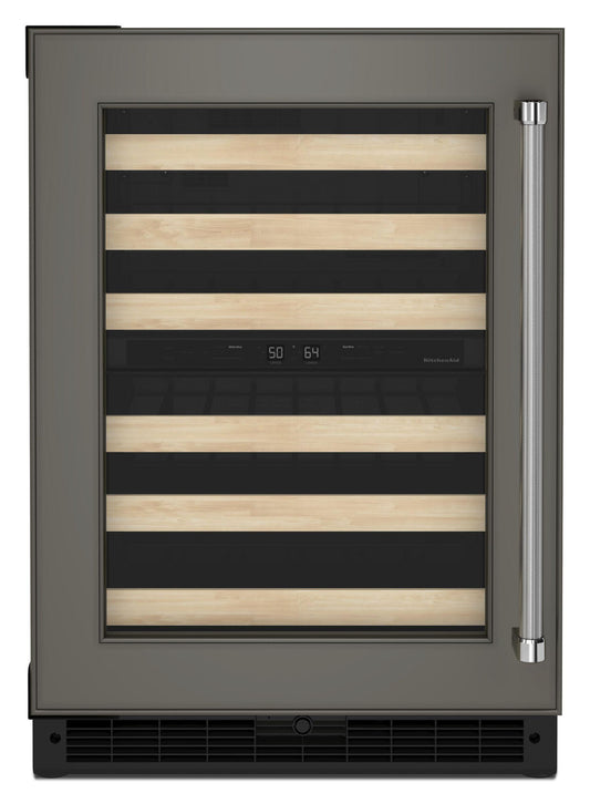 Kitchenaid KUWL214KPA 24" Panel-Ready Undercounter Wine Cellar With Wood-Front Racks - Panel Ready Pa