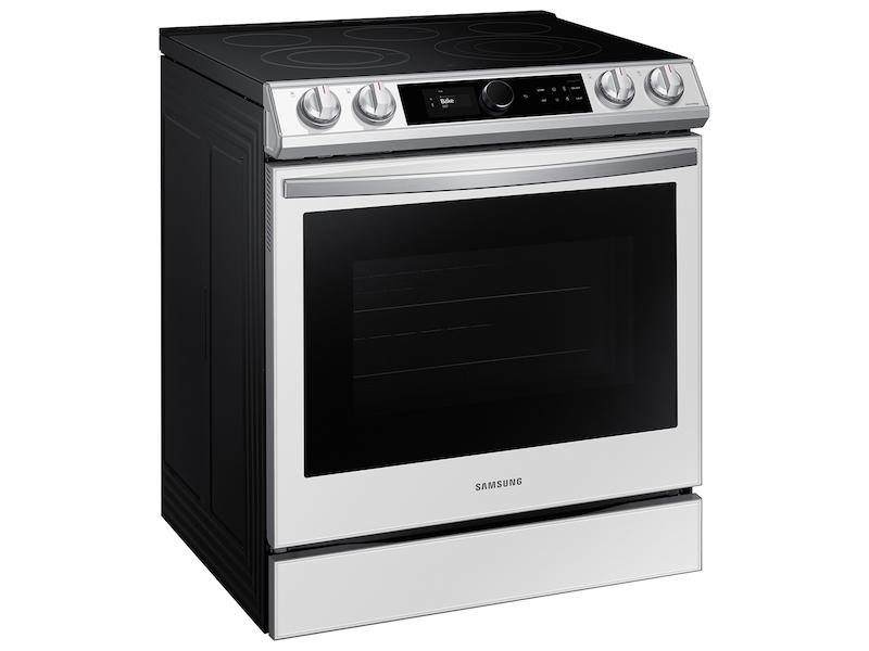 Samsung NE63BB871112AA Bespoke Smart Slide-In Electric Range 6.3 Cu. Ft. With Smart Dial & Air Fry In White Glass