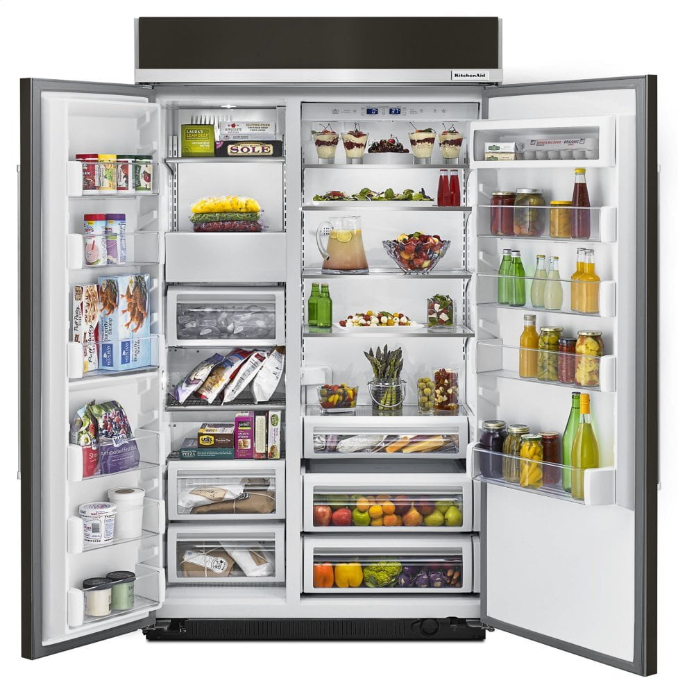 Kitchenaid 48 Inch KBSD608ESS Side By Side Built-In Refrigerator