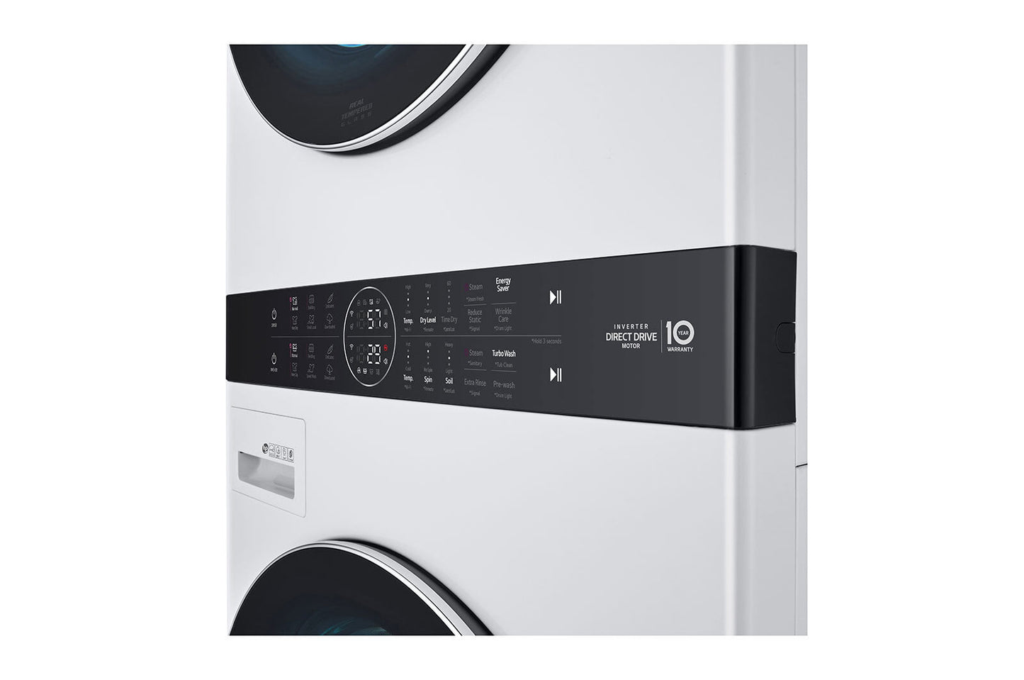 Lg WKGX201HWA Single Unit Front Load Lg Washtower&#8482; With Center Control&#8482; 4.5 Cu. Ft. Washer And 7.4 Cu. Ft. Gas Dryer