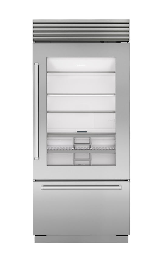 Sub-Zero CL3650UASPL 36" Classic Over-And-Under Refrigerator/Freezer With Glass Door