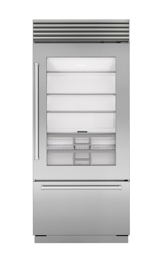 Sub-Zero CL3650UASPR 36" Classic Over-And-Under Refrigerator/Freezer With Glass Door