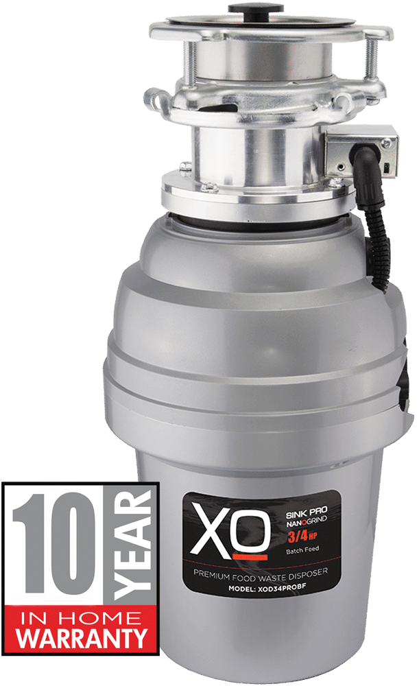 Xo Appliance XOD34PROBF 3/4 Hp Pro 3 Bolt Mount, Batch Feed Disposal