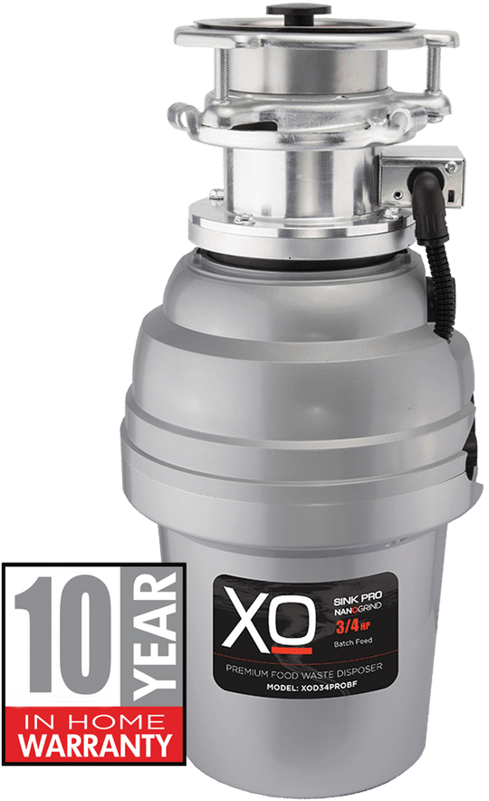 Xo Appliance XOD34PROBF 3/4 Hp Pro 3 Bolt Mount, Batch Feed Disposal