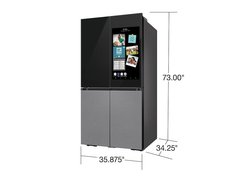 Samsung RF29CB9900QK Bespoke 4-Door Flex™ Refrigerator (29 Cu. Ft.) With Family Hub™+ In Charcoal Glass Top And Stainless Steel Bottom Panels