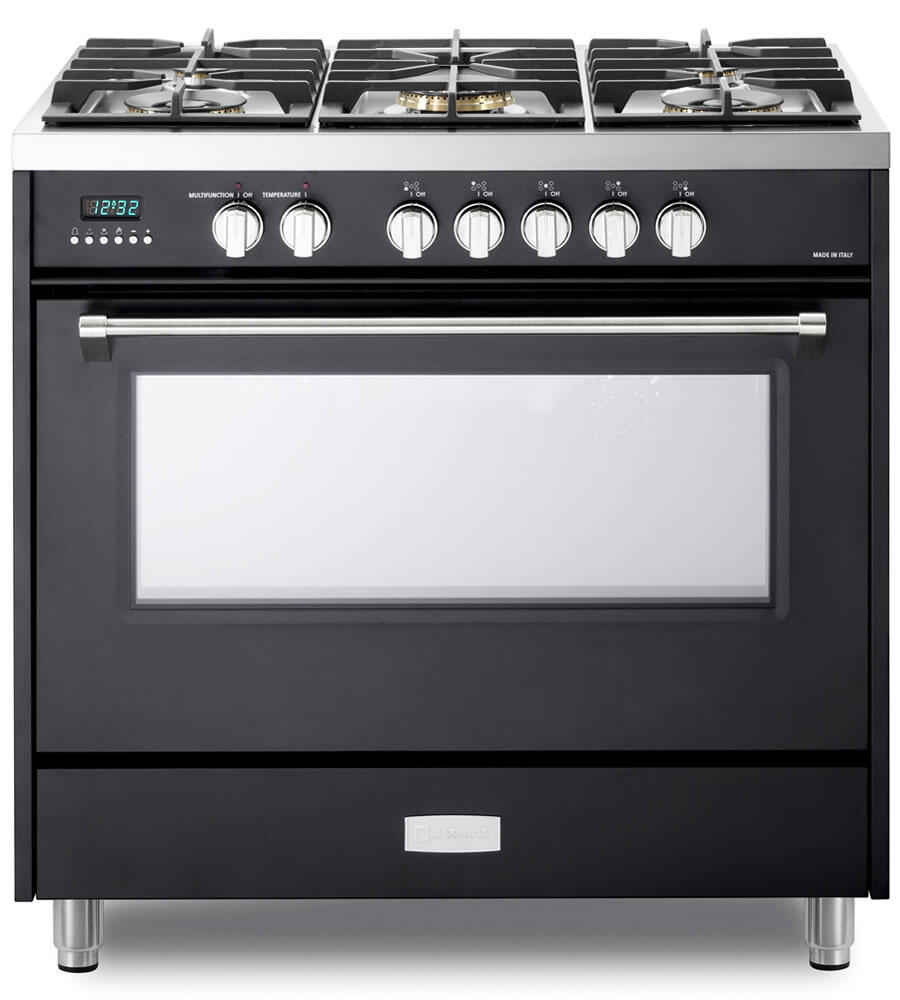 Verona VDFSGE365E Matte Black 36" Dual Fuel - Designer Series