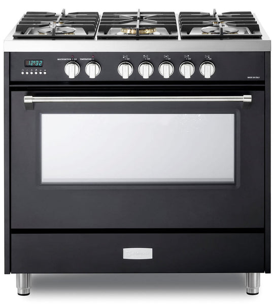 Verona VDFSGE365E Matte Black 36" Dual Fuel - Designer Series