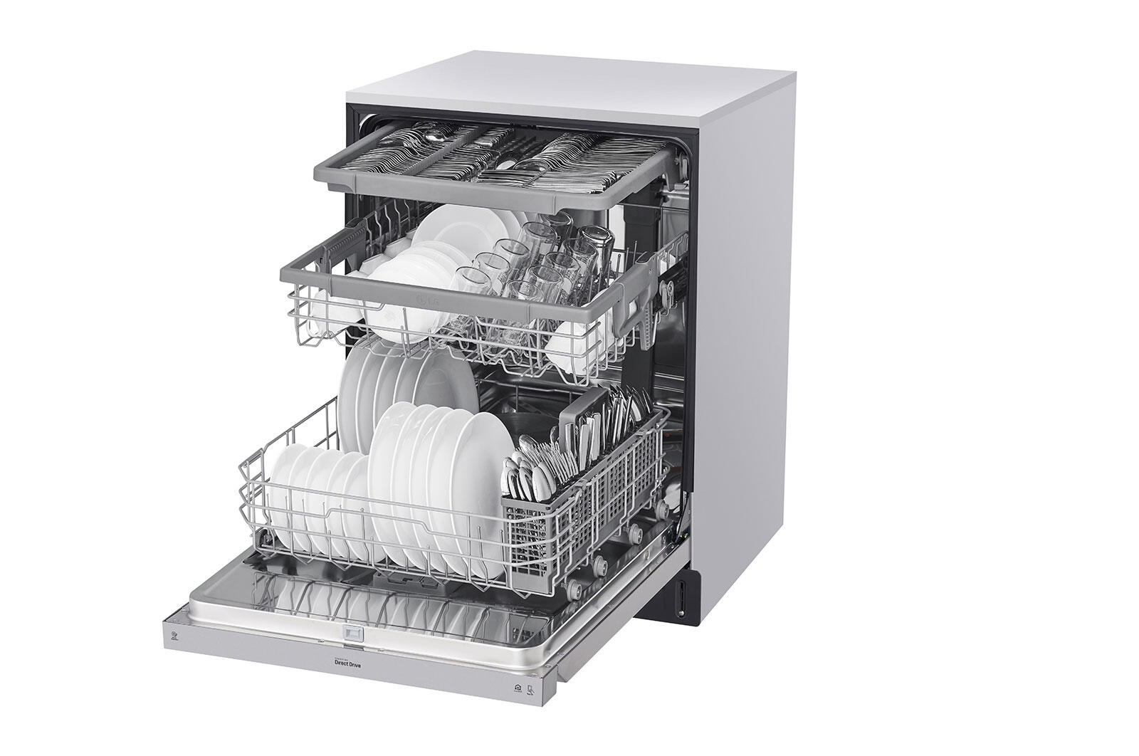 Lg LDFN4542S Front Control Dishwasher With Quadwash™