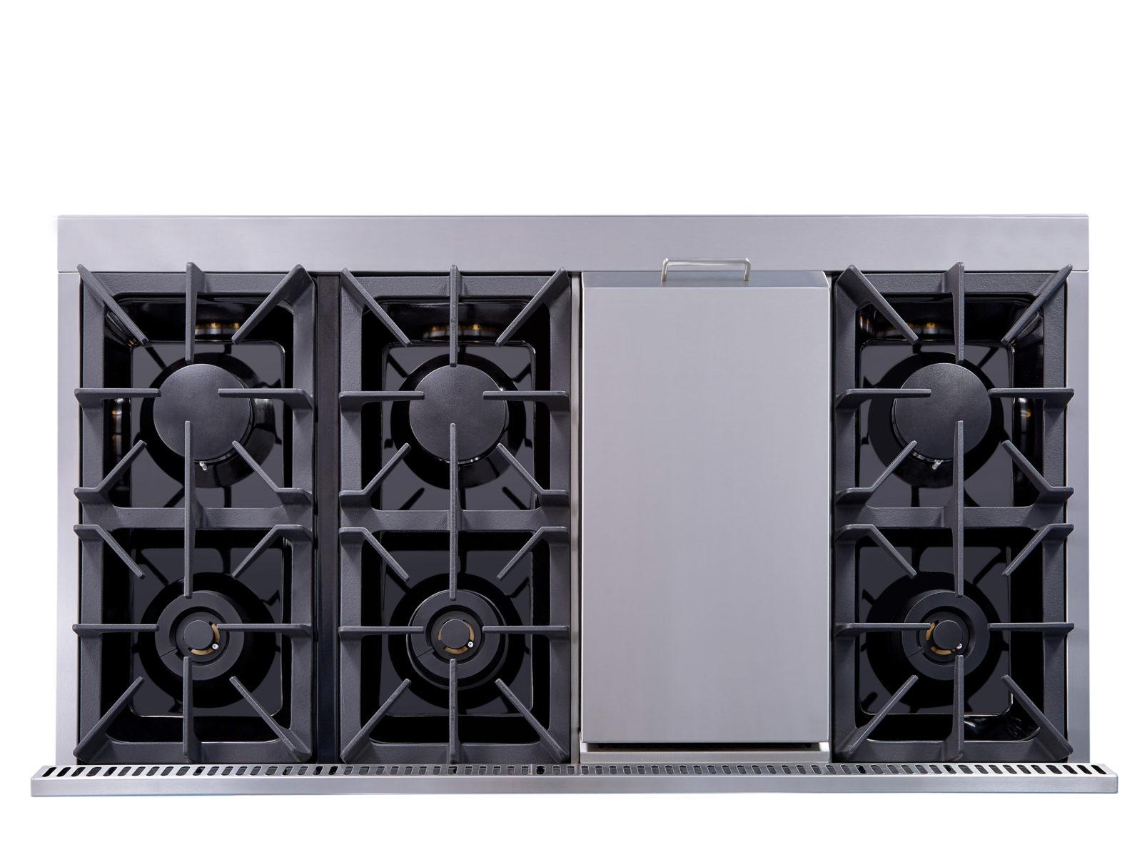 Thor Kitchen HRD4803ULP 48 Inch Professional Dual Fuel Lp Gas Range In Stainless Steel