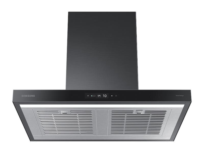 Samsung NK30CB700W33 30" Bespoke Smart Wall Mount Hood With Lcd Display In Clean Deep Charcoal