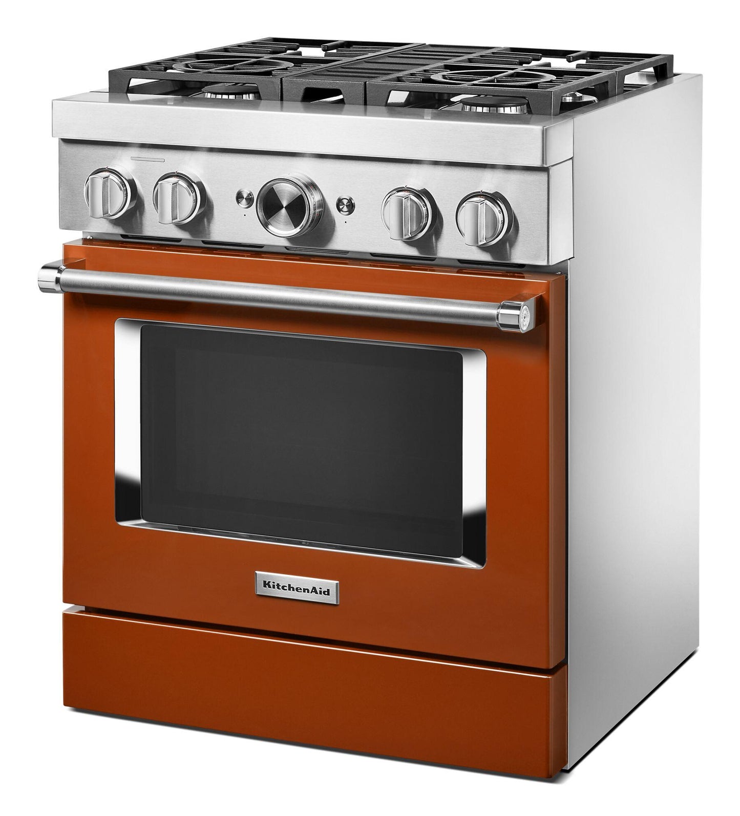 Kitchenaid KFDC500JSC Kitchenaid® 30'' Smart Commercial-Style Dual Fuel Range With 4 Burners - Scorched Orange