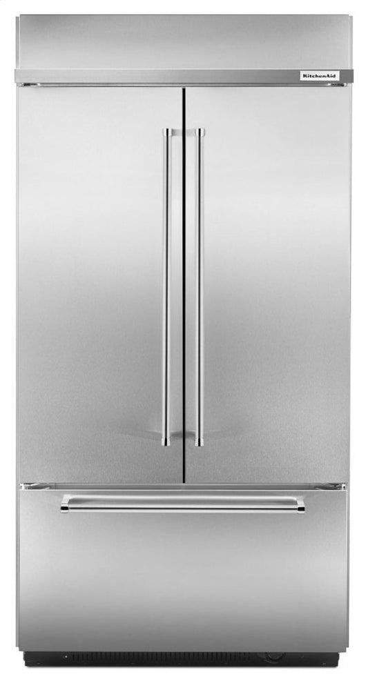 Kitchenaid KBFN502ESS 24.2 Cu. Ft. 42" Width Built-In Stainless French Door Refrigerator With Platinum Interior Design - Stainless Steel