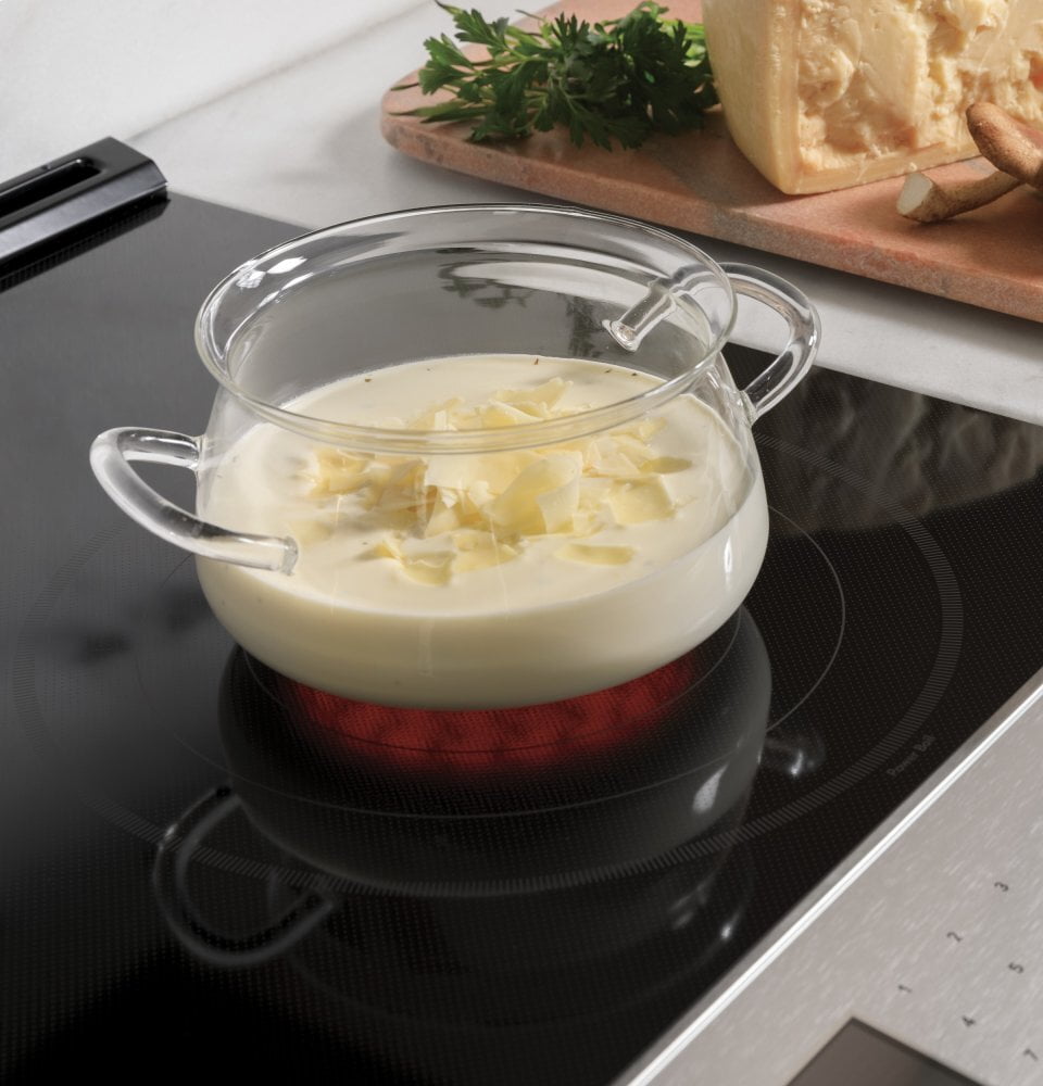 Cafe CES700M2NS5 Café 30" Smart Slide-In, Front-Control, Radiant And Convection Range In Platinum Glass