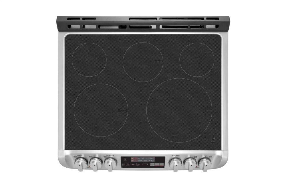 Lg LTE4815ST 7.3 Cu. Ft. Smart Wi-Fi Enabled Electric Double Oven Slide-In Range With Probake Convection® And Easyclean®