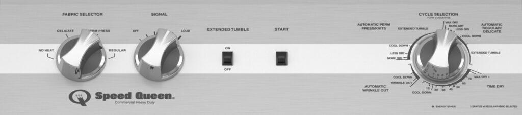 Speed Queen DC5003WG Dc5 Sanitizing Gas Dryer With Extended Tumble Reversible Door 5-Year Warranty