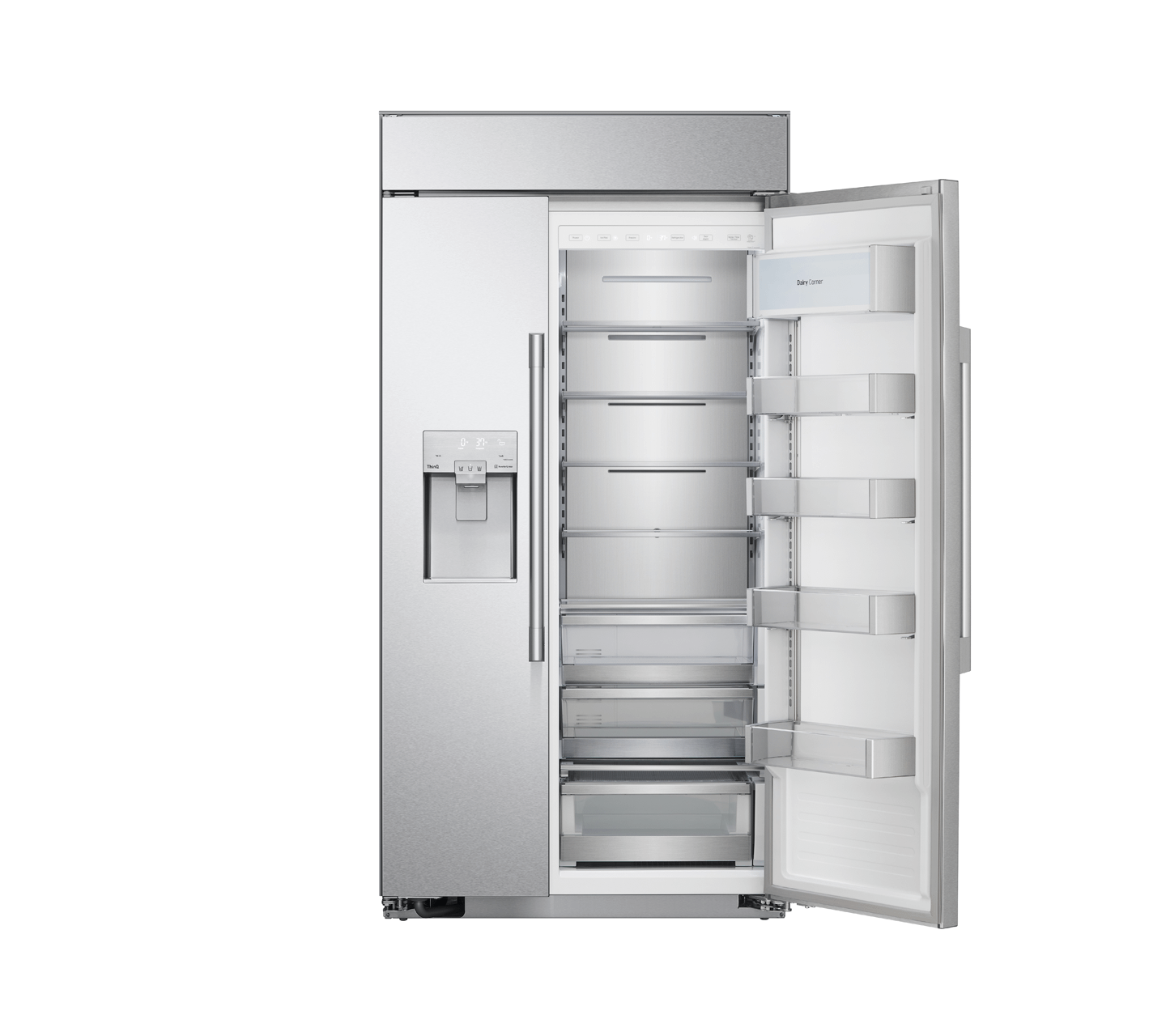 Signature Kitchen Suite SKSSB4202S 42-Inch Built-In Side-By-Side Refrigerator