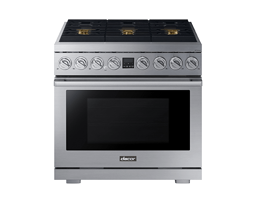 Dacor DOP36T86GLS Transitional 36" Gas Range, Silver Stainless Steel, Natural Gas/Liquid Propane