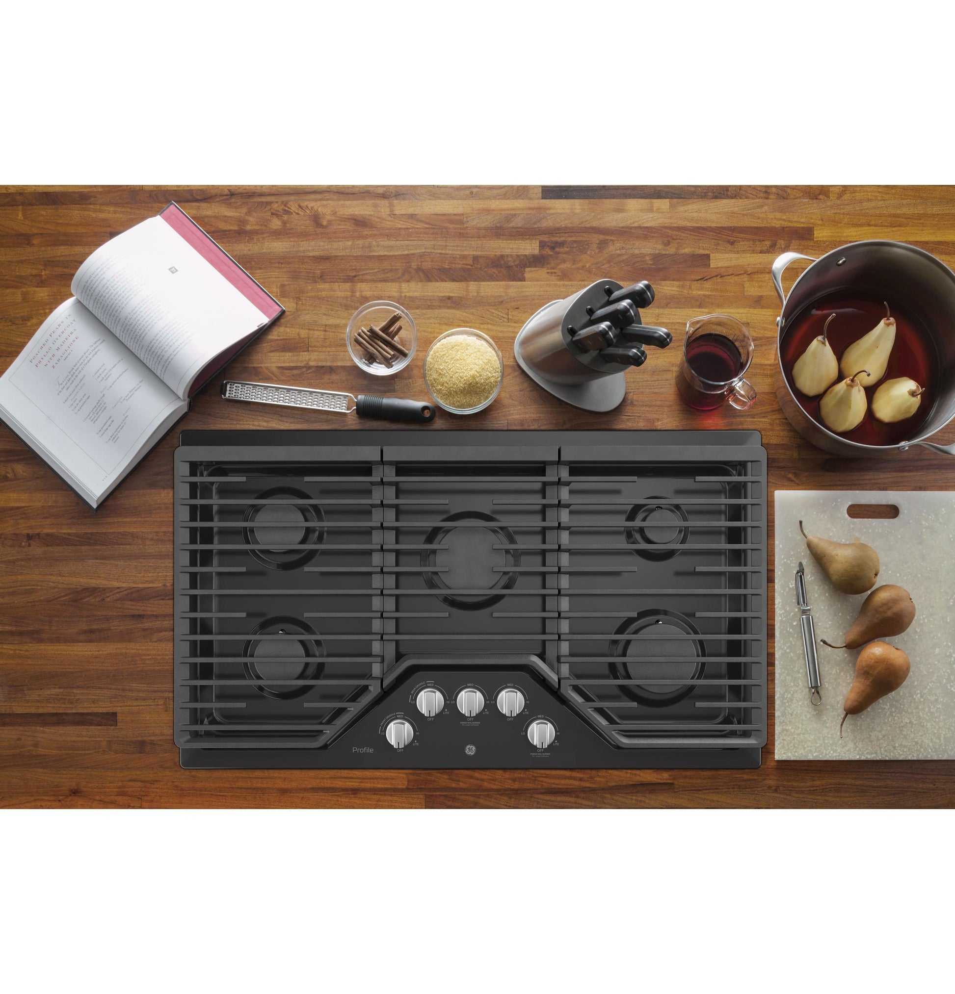 Ge Appliances PGP7036DLBB Ge Profile™ 36" Built-In Gas Cooktop With Optional Extra-Large Cast Iron Griddle