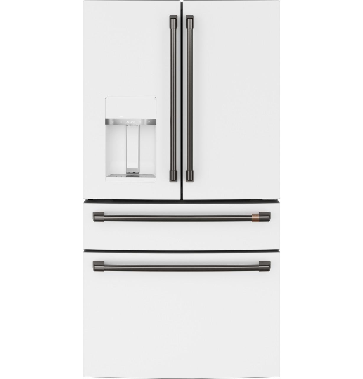 Cafe CXE22DP4PW2 Café&#8482; Energy Star® 22.3 Cu. Ft. Smart Counter-Depth 4-Door French-Door Refrigerator