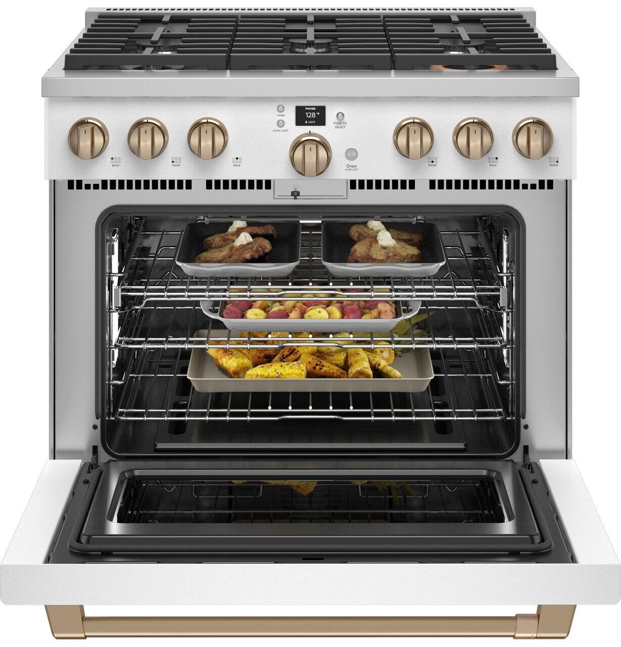Cafe CGY366P4TW2 Café&#8482; 36" Smart All-Gas Commercial-Style Range With 6 Burners (Natural Gas)