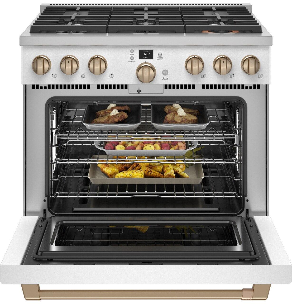 Cafe CGY366P4TW2 Café™ 36" Smart All-Gas Commercial-Style Range With 6 Burners (Natural Gas)
