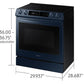 Samsung NE63A8711QN 6.3 Cu. Ft. Smart Bespoke Slide-In Electric Range With Smart Dial & Air Fry In Navy Steel