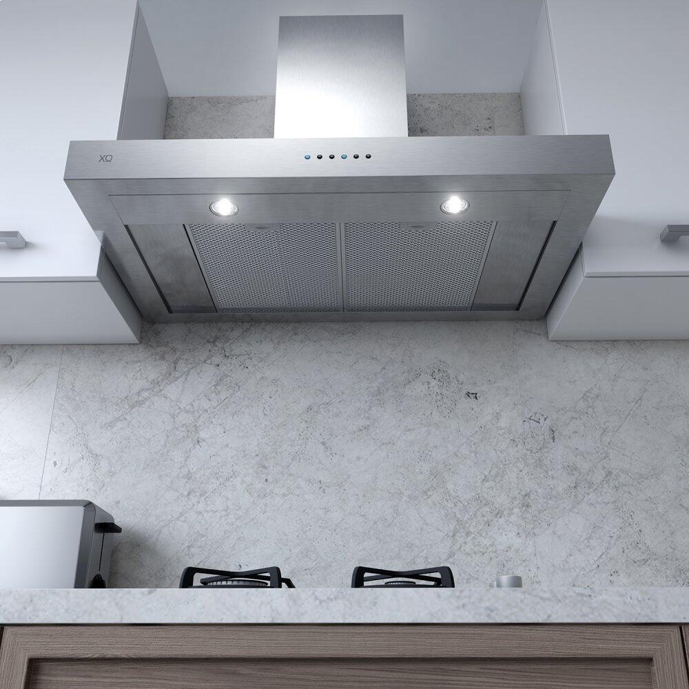 Xo Appliance XOR30SC 30" 600/395 Cfm Sleek Contemporary Italian Made Wall Mount Hood Stainless