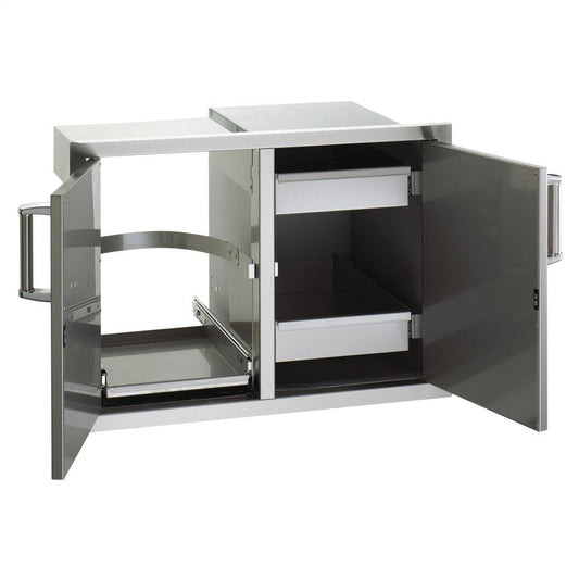 Fire Magic 53930SC12 Double Doors With Trash Tray & Dual Drawers