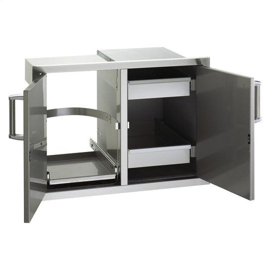 Fire Magic 53930SC12 Double Doors With Trash Tray & Dual Drawers