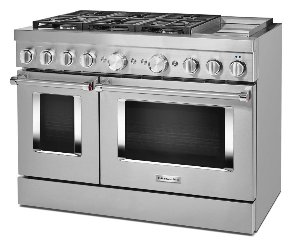 Kitchenaid KFDC558JSS Kitchenaid® 48'' Smart Commercial-Style Dual Fuel Range With Griddle - Stainless Steel