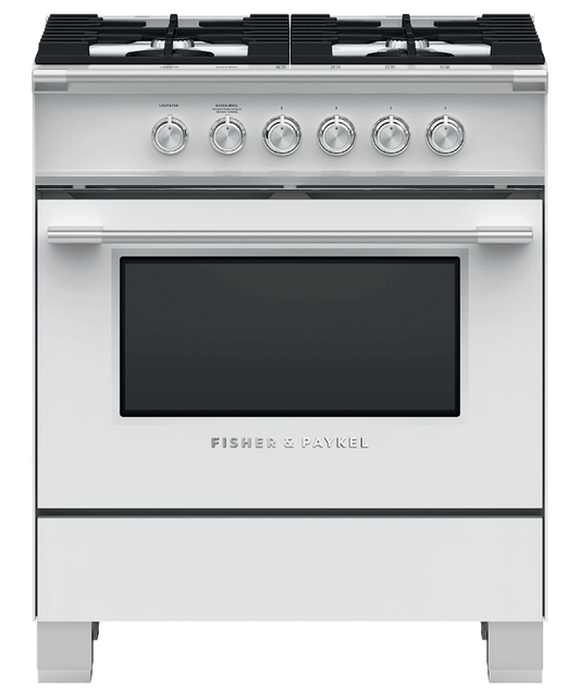 Fisher & Paykel OR30SCG4W1 Gas Range, 30", 4 Burners