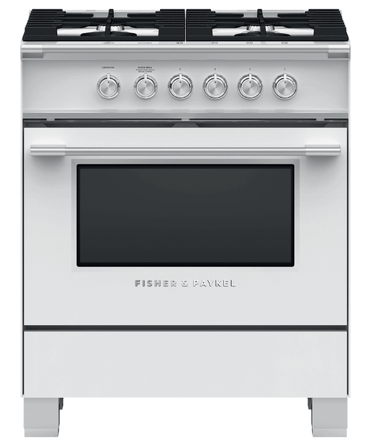 Fisher & Paykel OR30SCG4W1 Gas Range, 30", 4 Burners