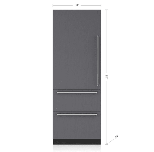 Sub-Zero IT30CIRH 30" Designer Over-And-Under Refrigerator/Freezer - Panel Ready