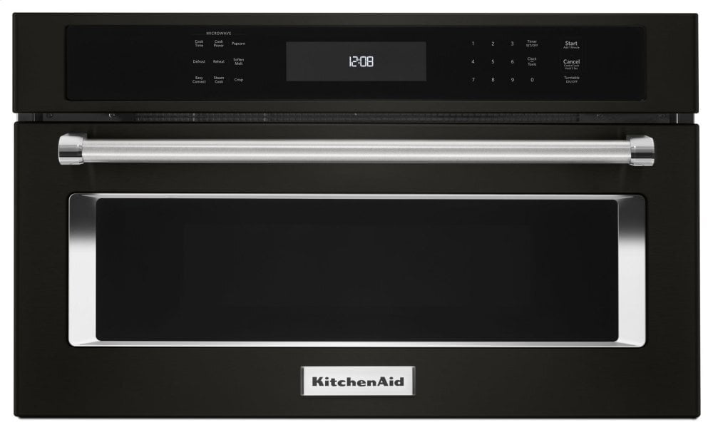 Kitchenaid KMBP100EBS 30" Built In Microwave Oven With Convection Cooking - Black Stainless Steel With Printshield™ Finish