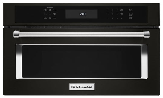 Kitchenaid KMBP100EBS 30" Built In Microwave Oven With Convection Cooking - Black Stainless Steel With Printshield™ Finish