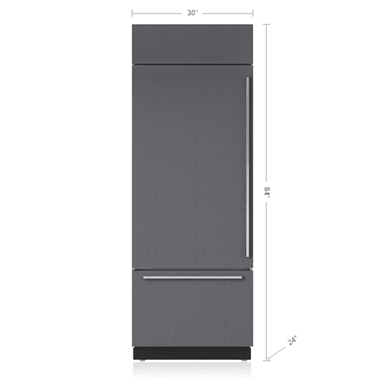 Sub-Zero BI30UORH 30" Classic Over-And-Under Refrigerator/Freezer - Panel Ready