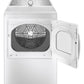 Ge Appliances PTD60EBSRWS Ge Profile™ 7.4 Cu. Ft. Capacity Aluminized Alloy Drum Electric Dryer With Sanitize Cycle And Sensor Dry