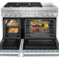 Kitchenaid KFDC558JMB Kitchenaid® 48'' Smart Commercial-Style Dual Fuel Range With Griddle - Misty Blue