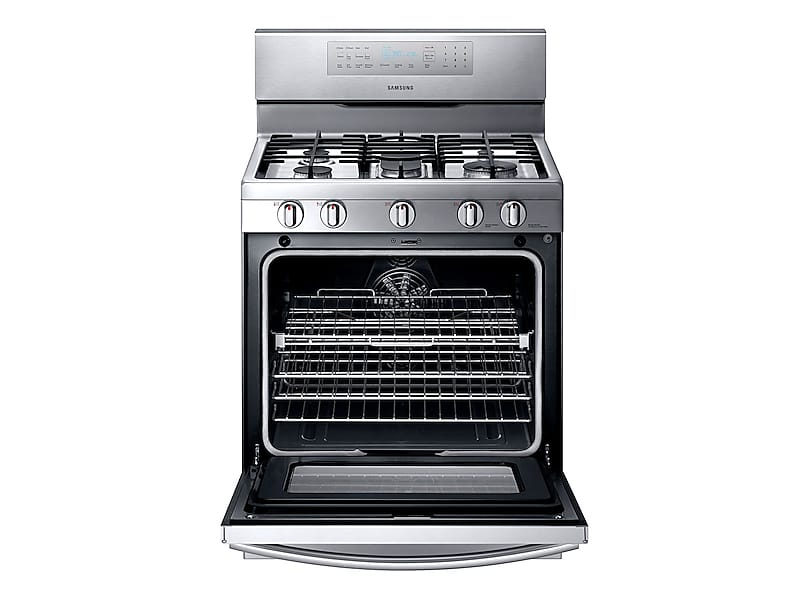 Samsung NX58F5700WS 5.8 Cu. Ft. Gas Range With True Convection In Stainless Steel