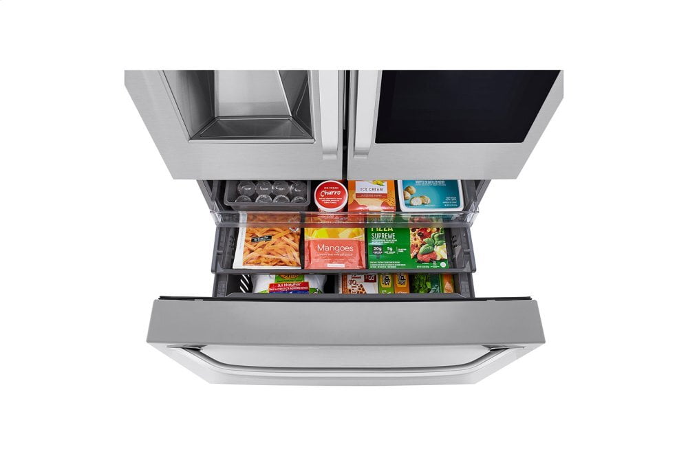 Lg SRFVC2406S Lg Studio 24 Cu. Ft. Smart Wi-Fi Enabled Instaview™ Door-In-Door® Counter-Depth Refrigerator With Craft Ice™ Maker