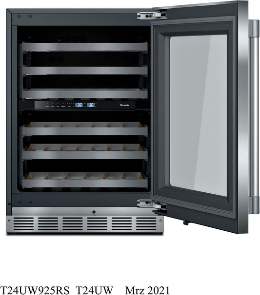 Thermador T24UW925RS Freedom® Wine Cooler With Glass Door 24'' Professional T24Uw925Rs