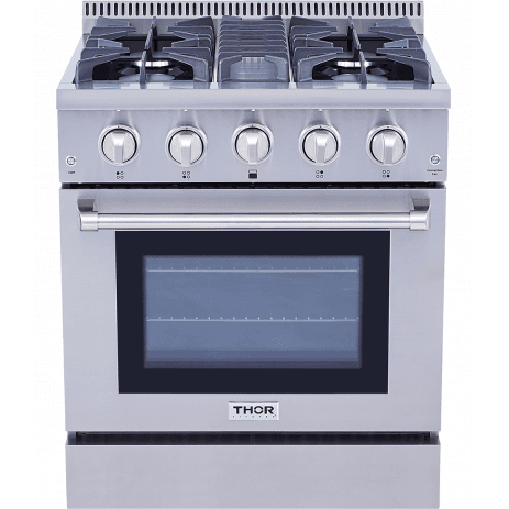 Thor Kitchen HRD3088U Professional 30 Inch Dual Fuel Range In Stainless Steel